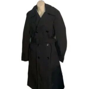 Men's Black Trench Coat